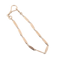 Bracelet Chaîne Entrelacés Martelés Acier Inoxydable Doré Femme