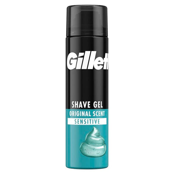 Gillette Shave Gel Original Scent Sensitive  Gel De Rasage Pour Peaux Sensibles