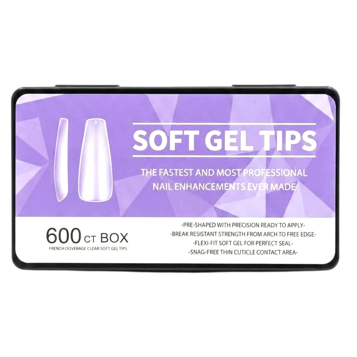 Capsules Américaines Soft Gel Tips Ballerine Boîte De 600 Pièces