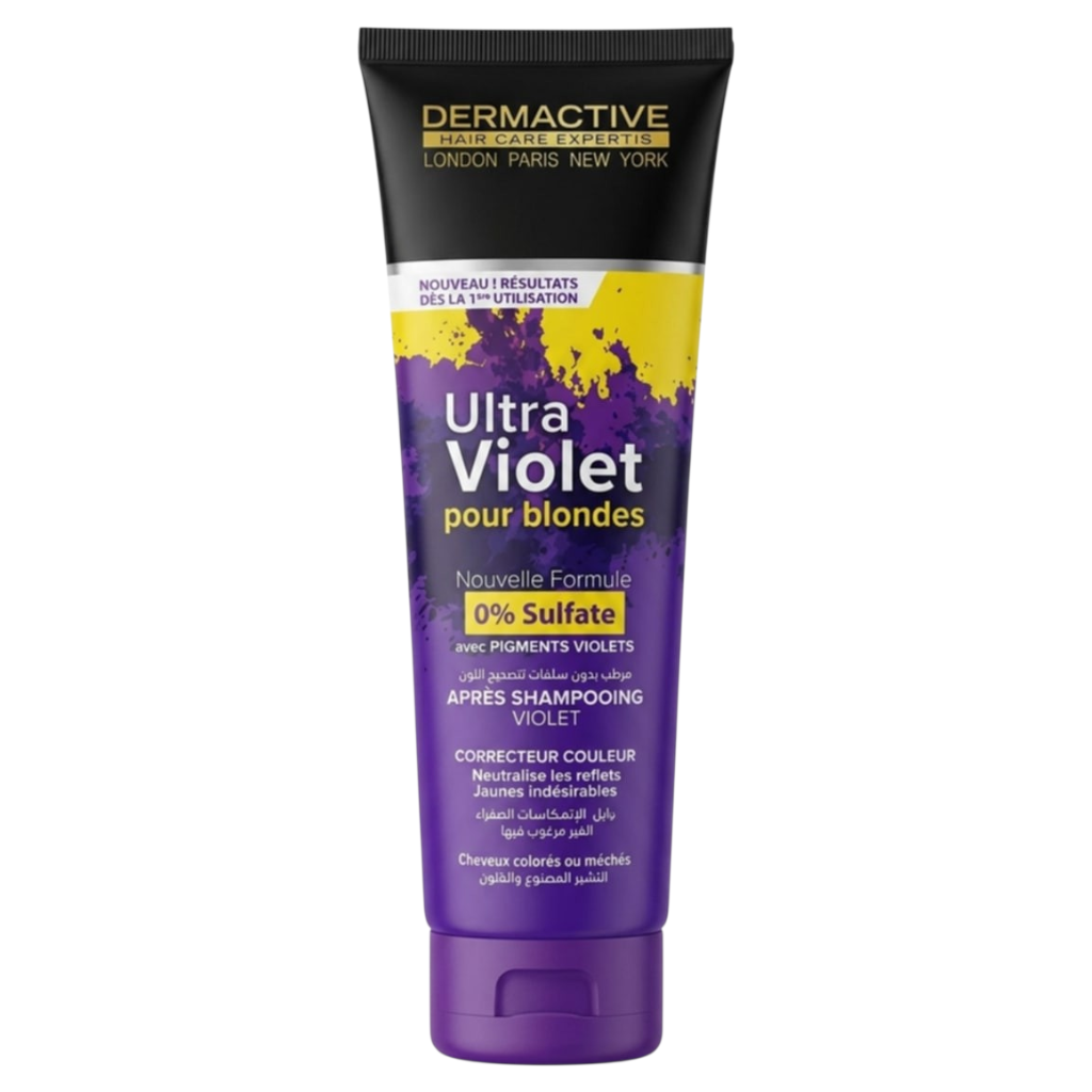 Dermactive London Paris New York بلسم بعد الشامبو بنفسجي مكثف 0% سلفات